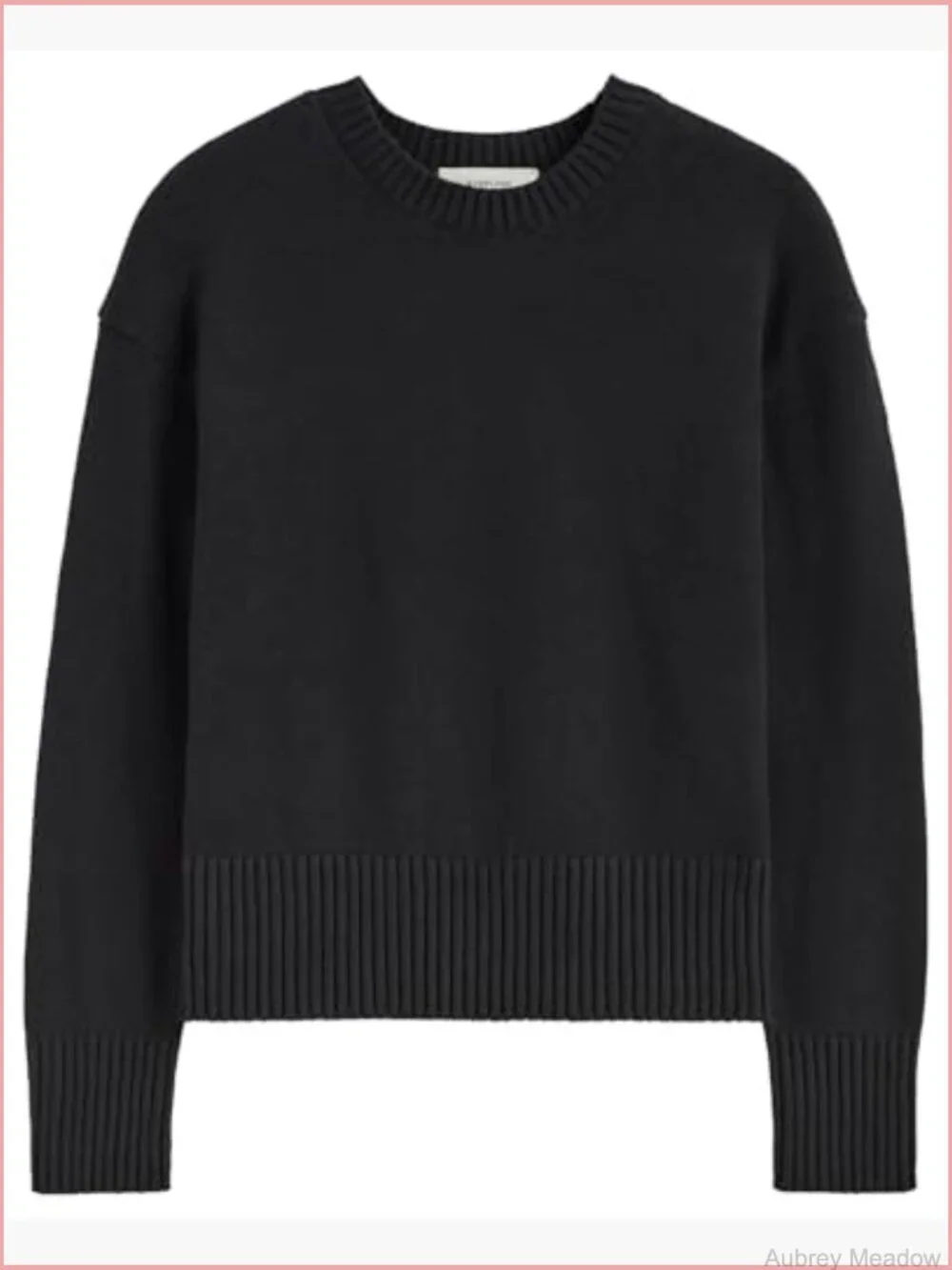 Chunky Ribbed Cotton V-Neck Pullover Sweater Relaxed Boxy Fit Layering Piece